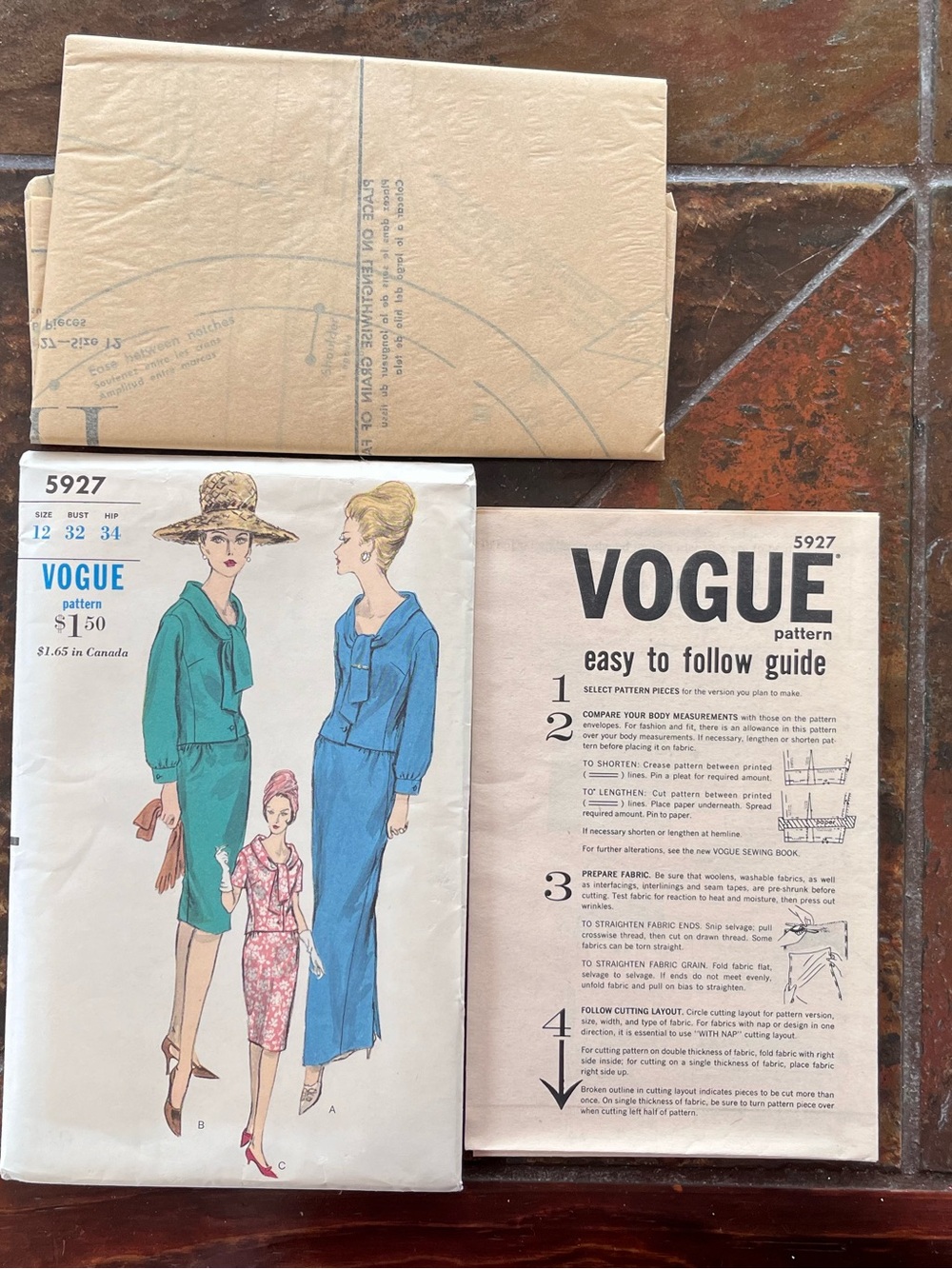 Vogue Sewing Pattern 5927 Vintage Women’s Suit Size 13